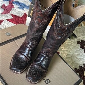 Stetson brown Leather Cowboy Boots